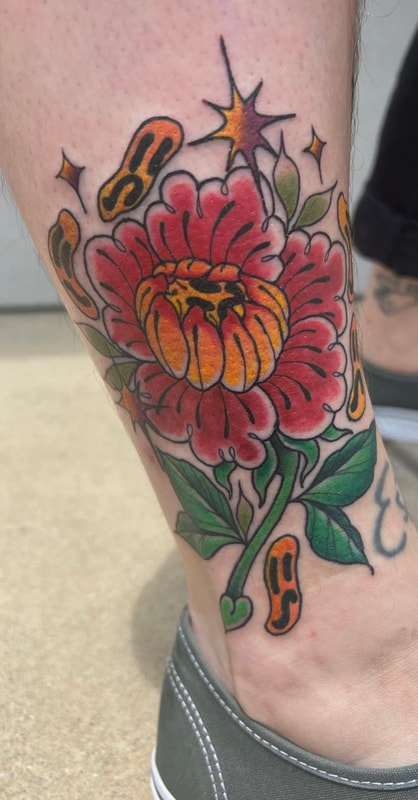 My American traditional Ellie tattoo! Done by Amanda @ Downtown